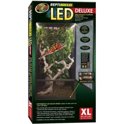 $199.99 • Buy Zoo Med ReptiBreeze LED Deluxe Open Air Aluminum Screen Cage XL(24  X 24  X 48 )