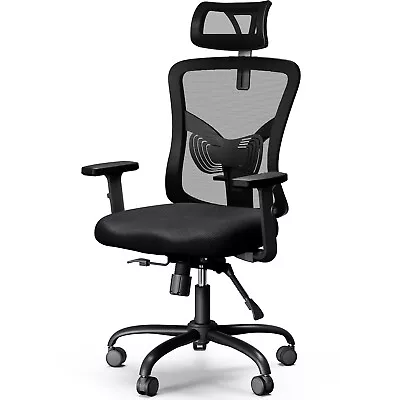 NOBLEWELL Office Chair Desk Chair With 2'' Adjustable Lumbar Support Headre... • $130.79