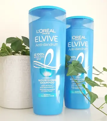 2 X L'oreal Paris Elvive Anti-Dandruff Nourishing Shampoo 400ml • £12.99