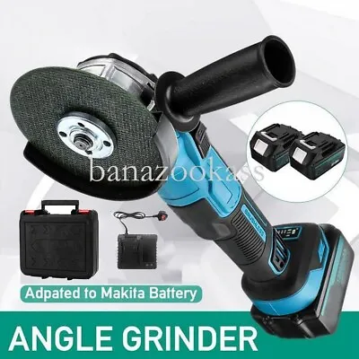 125mm Angle Grinder For Makita Brushless Cordless +2 Li-ion Battery And Charger • £59.99