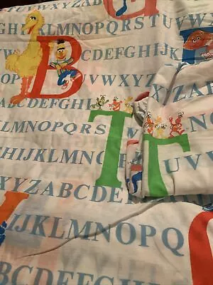 Sesame Street Muppets ABC Alphabet Twin Cotton Sheet Set   Jp Steven’s • $20