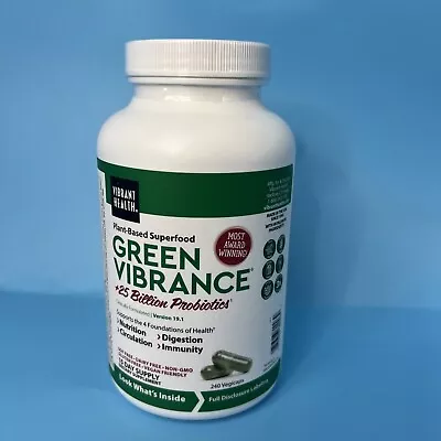 $37 • Buy Vibrant Health, Green Vibrance, Plant-Based Superfood , 240 VegiCaps