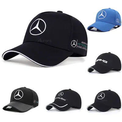 Men's Cap Hat Baseball Adjustable Mercedes Benz AMG Petronas Black/White • $13.99