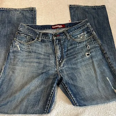Men’s Express Jeans Size 34x32 Kingston Classic Fit Boot Cut Reg Rise Med Wash • $19