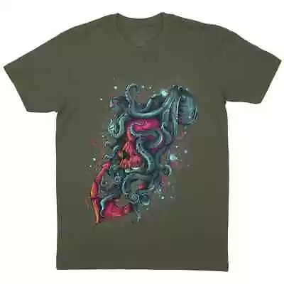 Ocean Keeper T-Shirt Navy Octopus Marine Skull Anchor Monster Death See D048 • £12.49