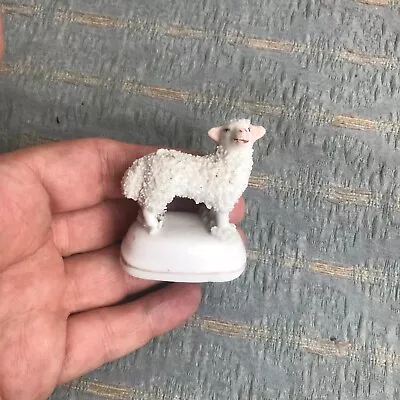 Antique Staffordshire Miniature Sheep Lamb Figure C.1860 English Pottery Old • £22