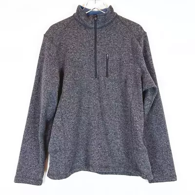 Woolrich Men’s Blue Angler Quarter Zip Long Sleeve Fleece Pull-Over Sweater XL • $14