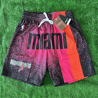 Miami Heat Floridians Mitchell & Ness Swingman Jersey Shorts Mens M ($85 MSRP) • $34.96