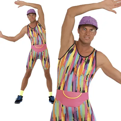 Adults Mr Energizer 90's Mens Fitness Motivator Fancy Dress Costume TV Celebrity • £20.99