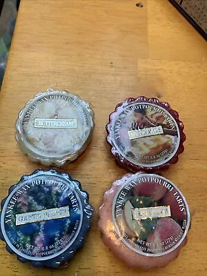 Vintage Lot Of 4 Yankee Candle Tarts Variety Potpourri Wax Melts Multiple Scents • £8.54