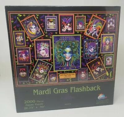 Mardi Gras Flashback 2000 Piece Jigsaw Puzzle Art By Andrea Mistretta • $110