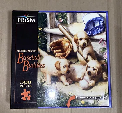 Michael Jackson BASEBALL BUDDIES Puppies 500 Pc Puzzle - Prism 2007 • $18.95