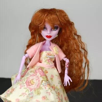 Dollmore Tyler Wig Size 4-5  Long Red Bangs Waves Mohair Fits Barbie BJD Mini • $17.99