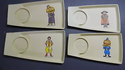 4 Vintage Mcdonalds Ronald McDonald Food Snack Trays 1970s • $15.99