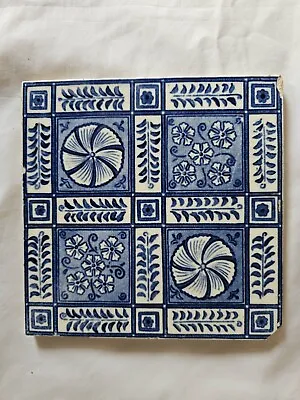 Charming Minton Antique 6 Inch Tile Aesthetic Blue 7 White B • £32
