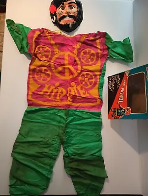 VINTAGE HALLOWEEN COSTUME Hippie Boy By Wonderland In Box 1960s? • $62.99