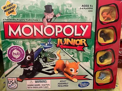 Monopoly Junior Brand New Sealed Board Game Hasbro 2013 Version NEW • $19.95