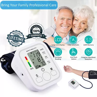 Digital Blood Pressure Monitor Upper Arm Automatic BP Machine Heart Rate Monitor • $18.66