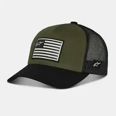 ALPINESTARS ASTARS Flag Hat Military/Black AS1181013691000 Snapback • $36.99