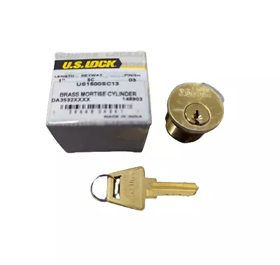 10-PACK US Lock Brass Mortise Cylinder 1  US1500SC13 • $39.99