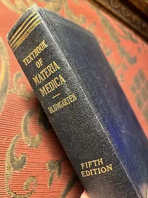 Textbook Of Materia Medica By AS Blumgarten 1931 HC 5th Edit • $39.99