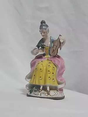 Antique Porcelain Marie Antoinette Victorian Lady Figurine French Country Decor  • $9.99