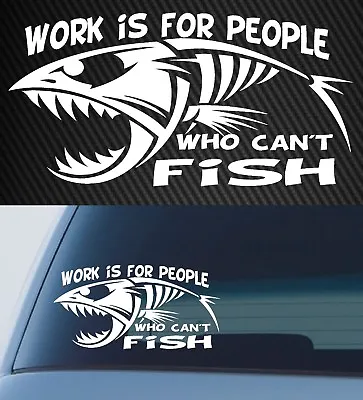 $6.80 • Buy 4X4 CAR UTE DECAL FUNNY Fishing Fish Camping Sticker