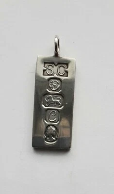 £24.99 • Buy Sterling Silver Ingot Pendant 1977 15.2g