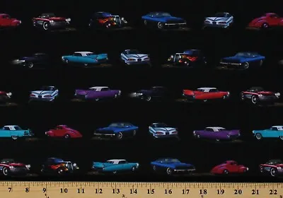 Cotton Cars Vintage Retro Old Cars Cotton Fabric Print By The Yard D673.69 • $12.95