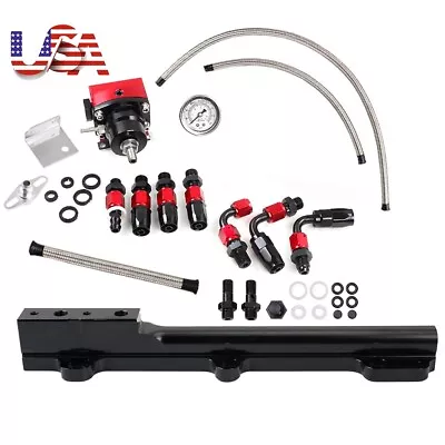 For Honda Civic SOHC D-Series D15 D16 D17 Fuel Rail Manifold FPR Gauge Line Hose • $63.99