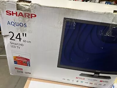 Sharp Led LCD TV 24  1T-C24EE4KC2FB Smart HD Aquos Freeview Play Netflix Prime • £157