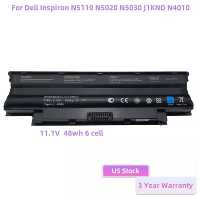 6 Cell Battery J1KND For Dell Inspiron N4010 N4110 N5010 N5050 N5110 N7010 N7110 • $16.59