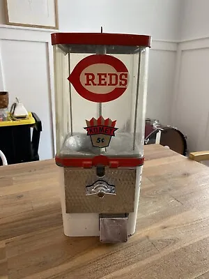 Vintage Komet 5 Cent Vending Gumball Peanut Candy Machine With Key Reds Logo • $139