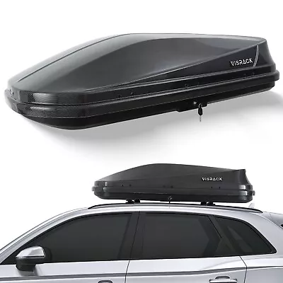 14 Cu. Ft. Textured Car Top Cargo Luggage Carrier Roof Mount Storage Box W/key • $364.98