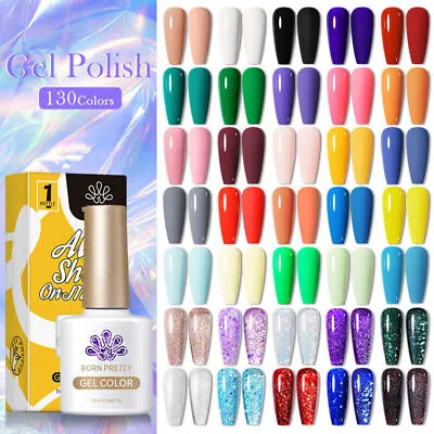 BORN PRETTY 10ml Gel Nail Polish Soak Off UV Gel Nail Gel Varnish Base Top Coat • £1.60