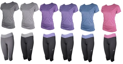 £4.99 • Buy More Mile Ladies Gym Running Fitness Capri Leggings Bottoms Tights Or SS Top T