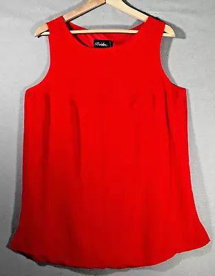 Bridess Tank Top Size 12 Women's Red Wedding Bridesmaid Blouse Sleeveless Nwt • $18.99