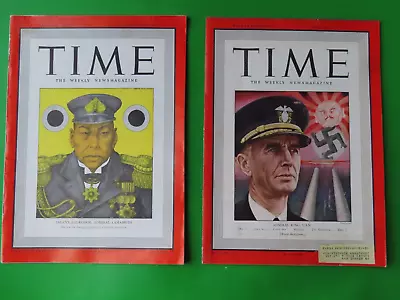 TWO  WWII Era Time Magazines (1941 & 1942) - Pearl Harbor Related • $14.95