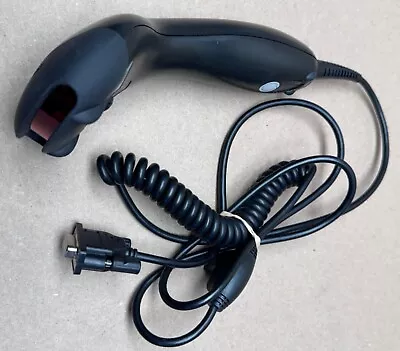 Black Metrologic MS9520 Voyager Serial RS-232 Barcode Scanner With Power Supply • $36.95