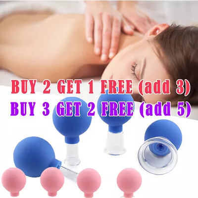 Anti Cellulite Glass Facial Body Cupping Set Suction Vacuum Face Massage • £6.58