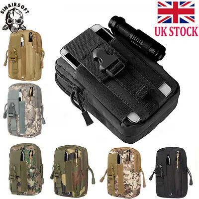 £6.99 • Buy Tactical Waist Pack Belt Bag Camping Outdoor Hiking Military Molle Pouch Wallet