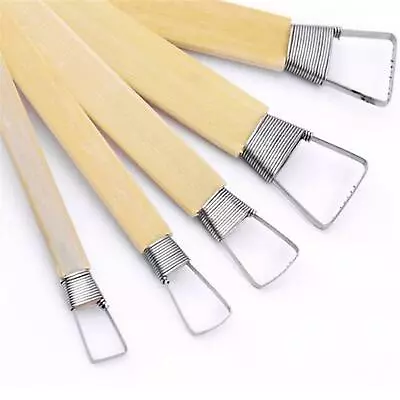 £10.85 • Buy 5 PCS Toothed Clay Pottery Sculpting Tools Scraper Craft Trimming Loop Tool