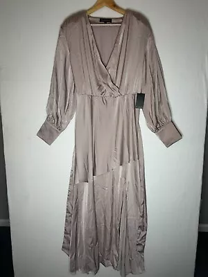 NWOT Eloquii Pinkish Brown Dress Long Women's Size 18 • $21.94