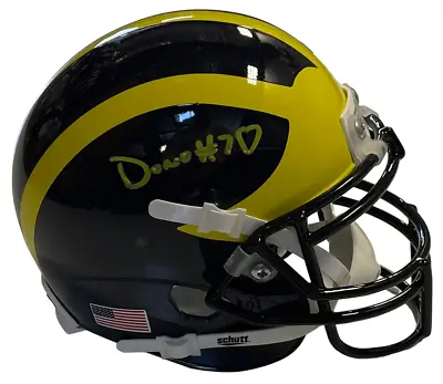 Donovan Edwards Signed Michigan Wolverines Mini Helmet Jsa Coa • $129.99