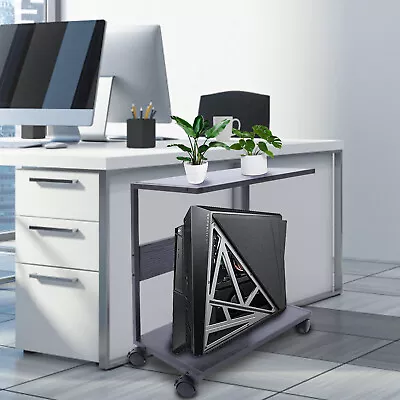 2-Tier Computer Tower Stand C-Shaped Mobile PC Tower Stand Desktop Printer Stand • $46.01