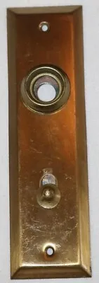 Vintage Brass Key Door Knob Back Plate Slide Lock Self-Locking 6  Unused • $9.99