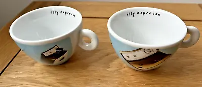 2x ILLY Art Collection Pair Espresso Cafe Cups Norma Jeane International Flight • £19.95