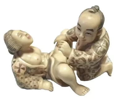 Vintage Japanese Carved Resin Erotic Figures  • £313.37