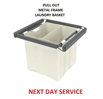  Laundry Basket Pull Out Wardrobe Metal Frame Fitting Accessories Nw23 • £88.99