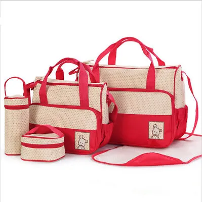 Mum Bag Baby Nappy Change Multifunction Diaper Messenger5pcs Hospital Maternity • £21.99